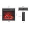 Small Electric Fireplace Heater for 400 sq.ft, 7 Flame Modes, 5-Level Brightness Included Remote